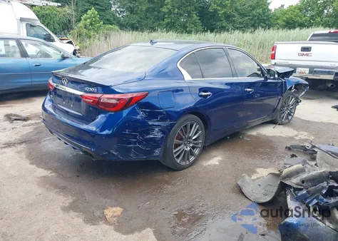 2020 Infiniti Q50 Red Sport 400 Awd из США, поврежденный, VIN JN1FV7AR2LM660445
